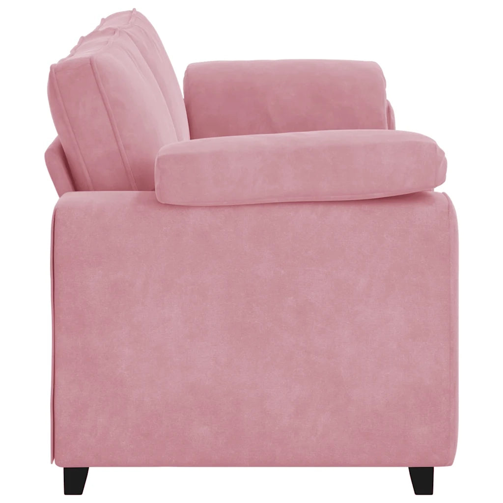 Divano a 3 Posti rosa 220x77x82 cm in Velluto 4105280