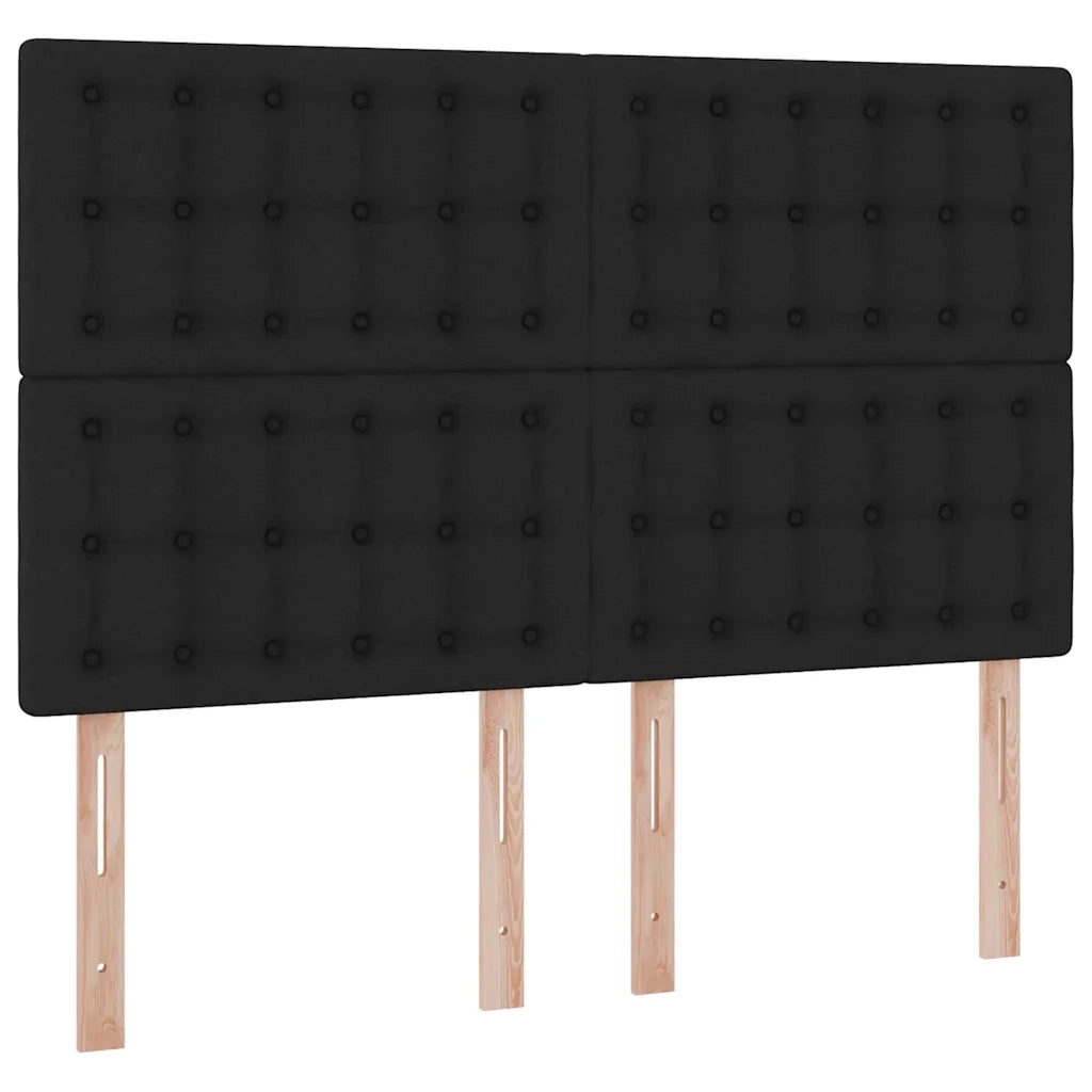 Letto con contenitore e LED Nero 140 x 190 cm Poliestere 3372542
