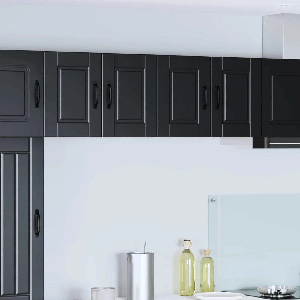 Pensile da cucina | Armadietto a muro PORTO Nero 60 x 31 x 40 cm Legno multistrato