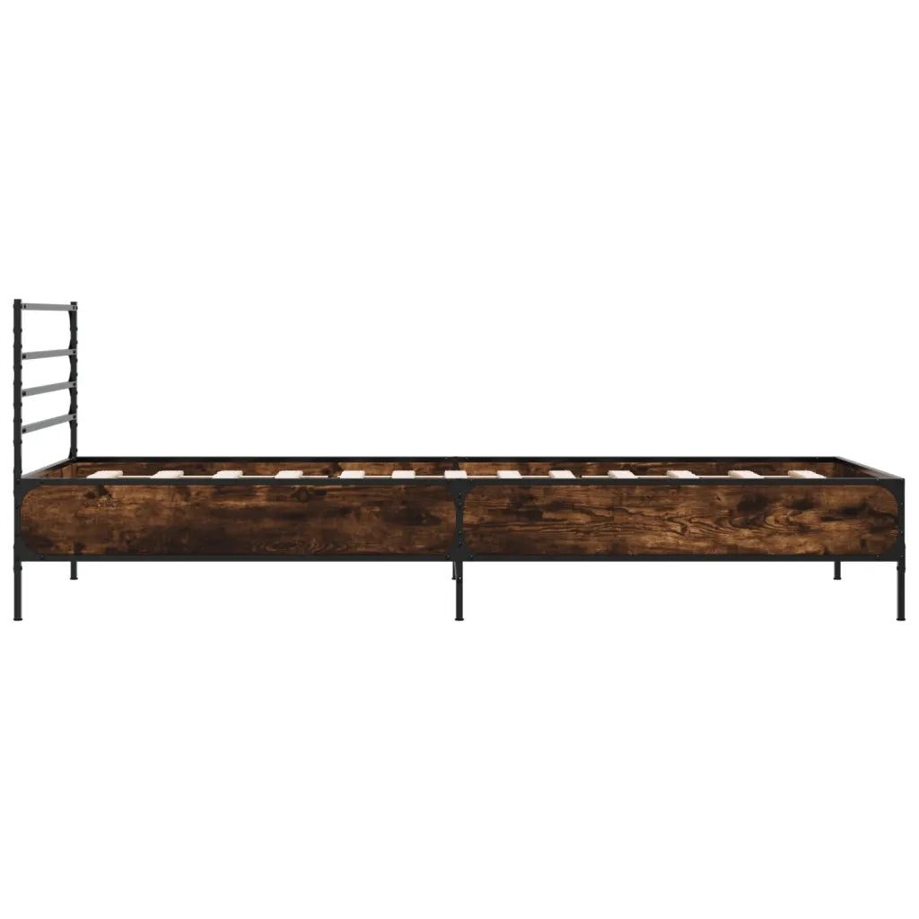 Giroletto Rovere Fumo 90x200 cm in Legno Multistrato e Metallo 845584