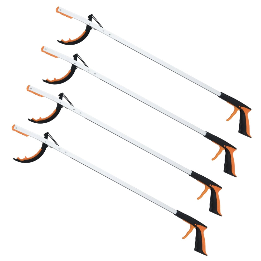 Strumento afferra oggetti 88 cm pinza raccoglitore di rifiuti 4 pz, Strumento afferra oggetti bastone leggero alluminio Argento-Utensili