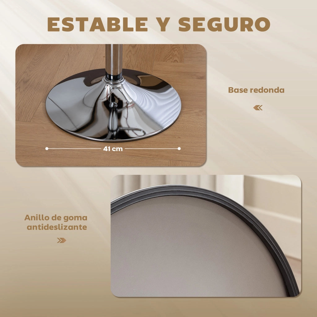 Sgabelli da Cucina Alti 2 Pezzi Girevoli Imbottiti in Lino con Schienale e Poggiapiedi Regolabili ¨C Minimal ¨C Beige