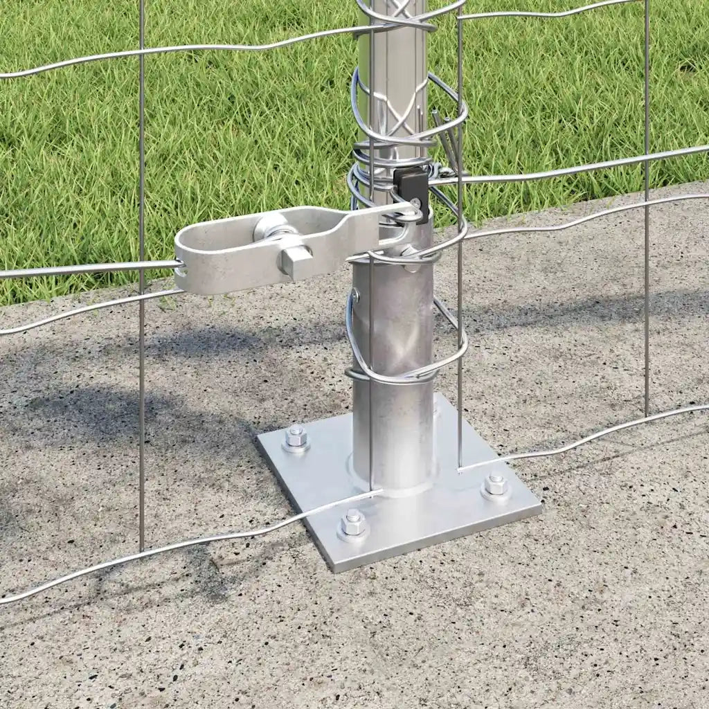 Recinzione da Giardino | Recinzione con Posto Argento 1 x 25 m Acciaio
