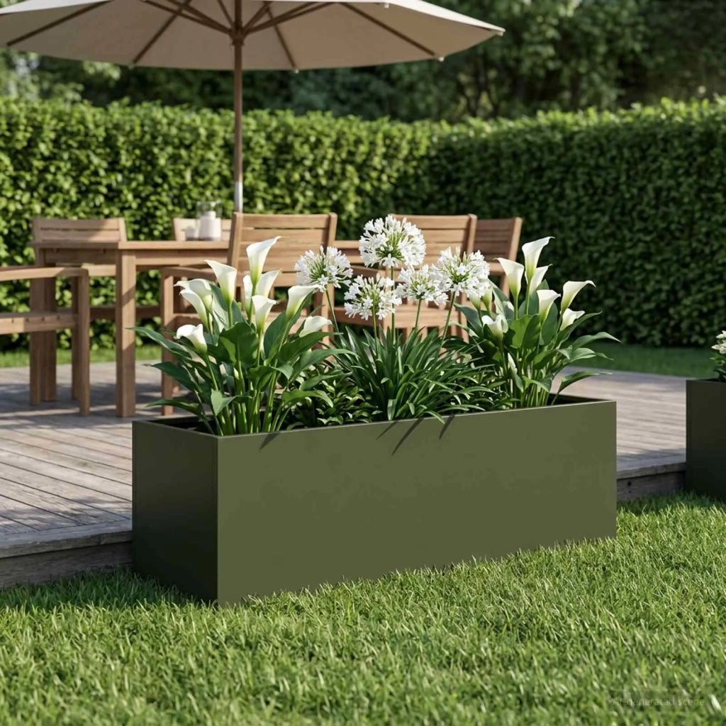 Vaso da giardino Verde Oliva 80 x 30 x 30 cm 8005210