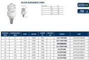 Lampada ai l.fredda fluor. eleg. elc15m1d e14 15w compatte