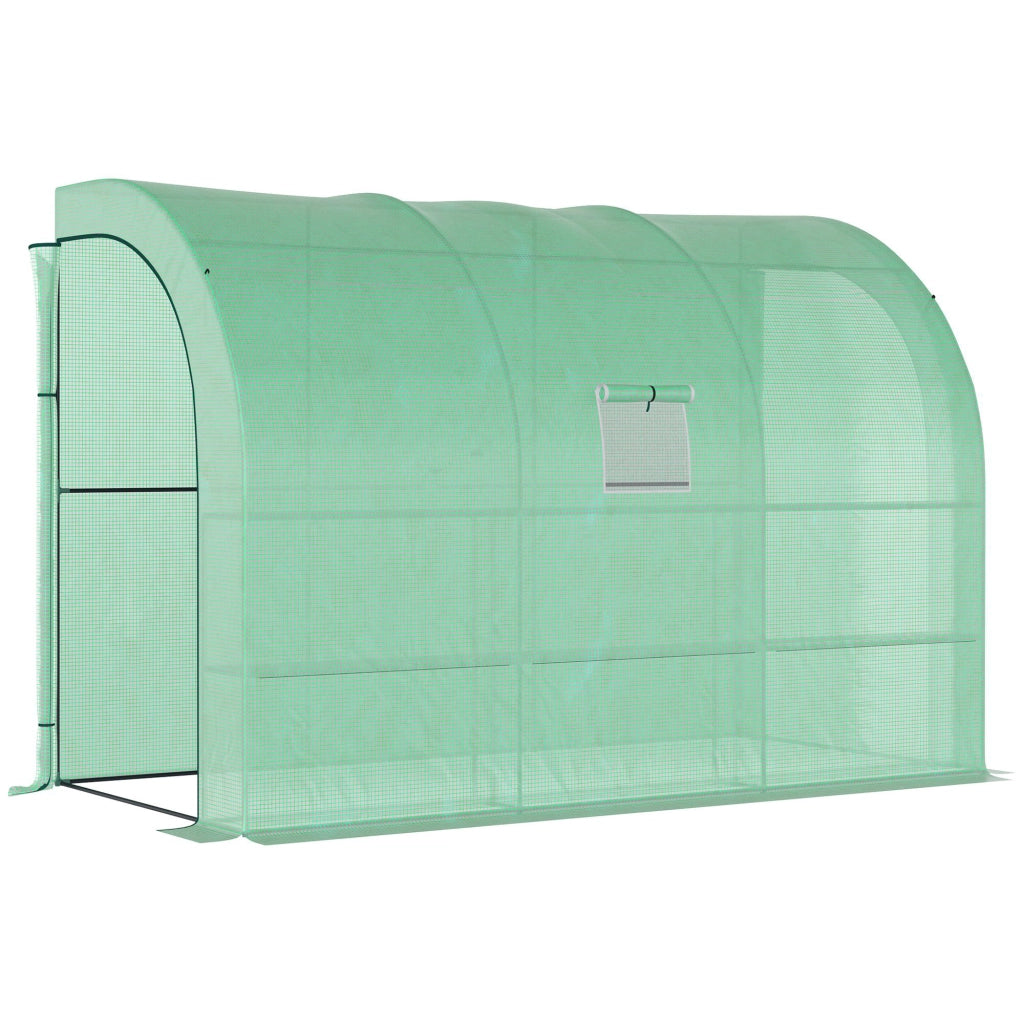 SERRA DA GIARDINO 300x150x213 cm Plastica Verde con Ripiani