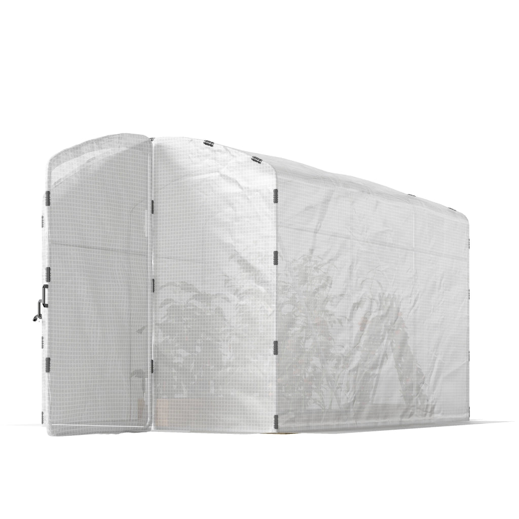 Serra tunnel da giardino 6m2 ¨C Xylo ¨C 300x200x195cm PE 220g/m2 bianco con porta