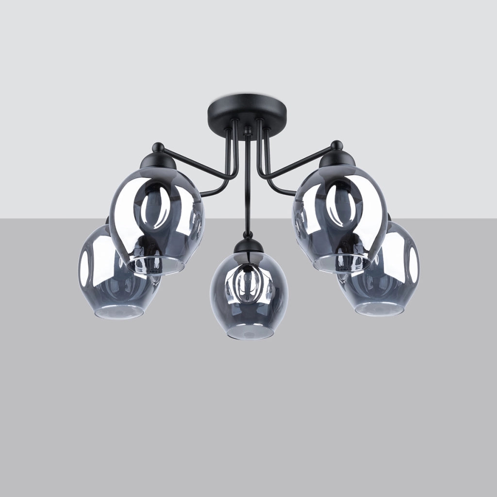Lampadario FILLAN 5 nero