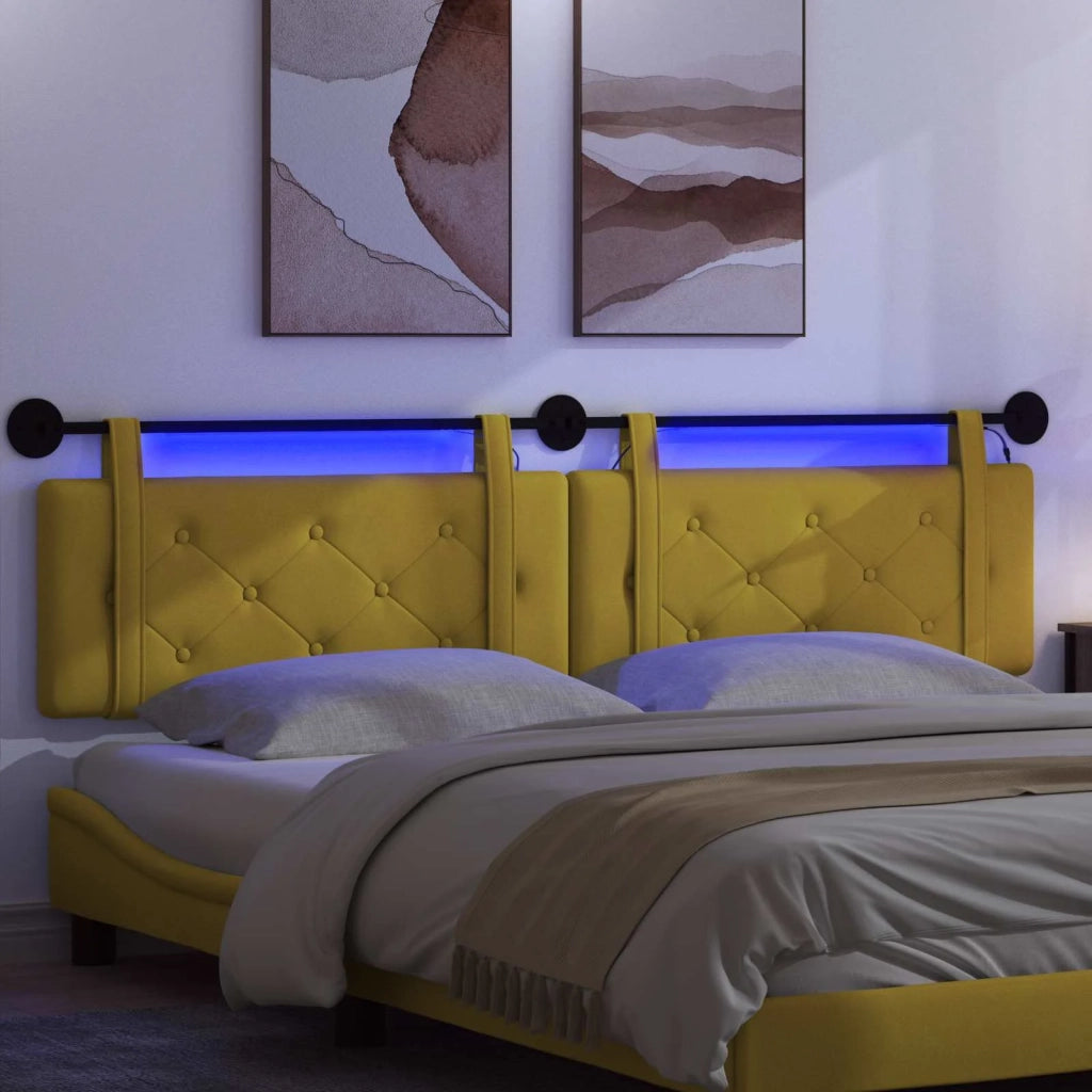Testiera sospesa Con luce LED Giallo Velluto 3424252