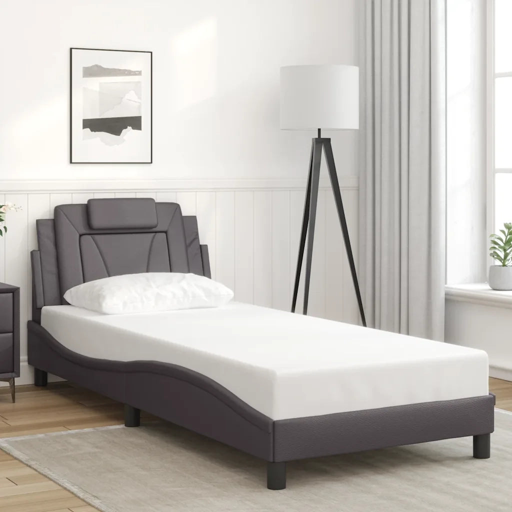 Giroletto Viana senza Materasso Crema 90x200 cm in Similpelle