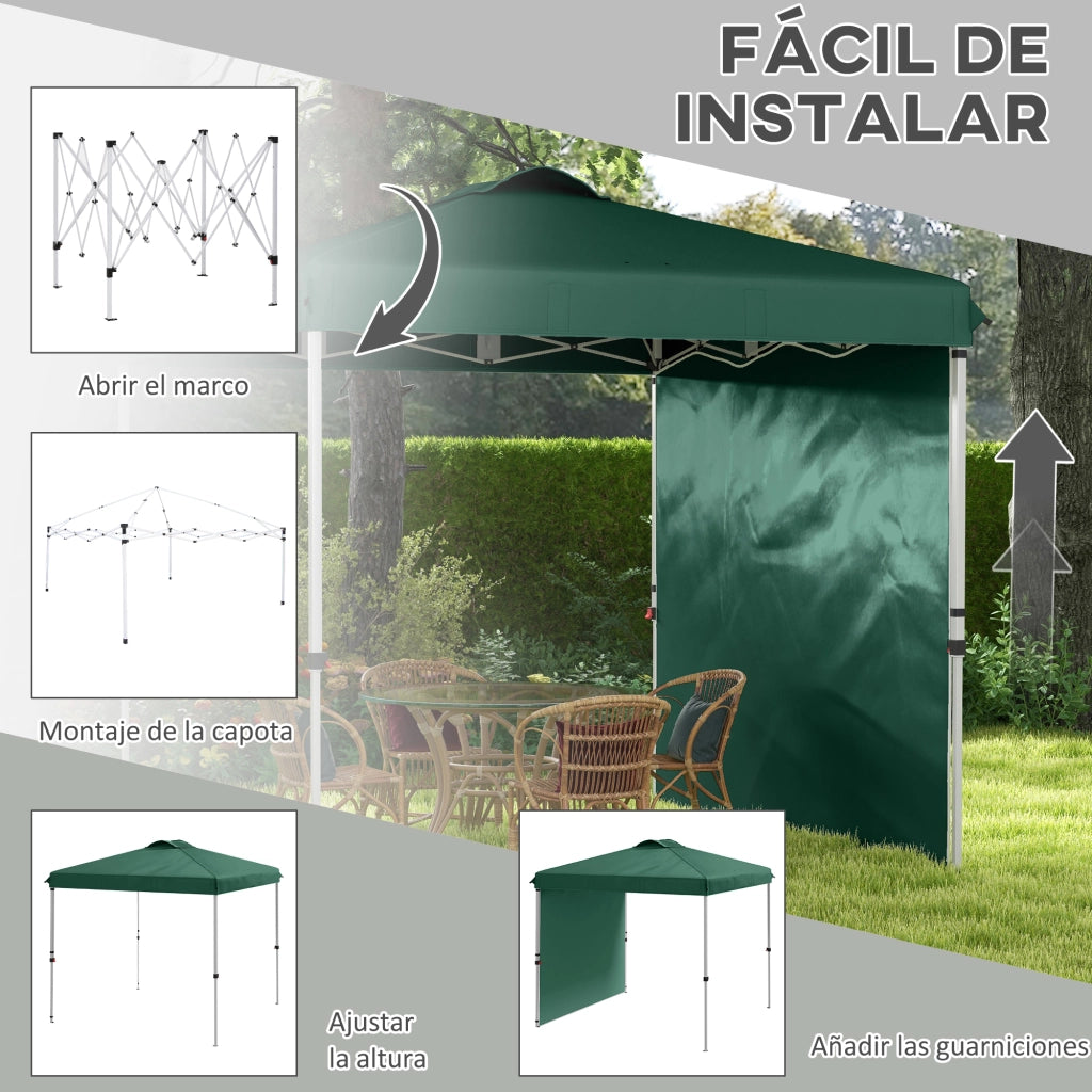 Tenda da giardino pieghevole ¨C zephmum ¨C verde 2.5x2.5m