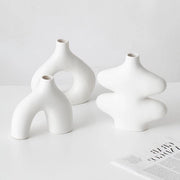 Set di Vasi Ceramici da 3 per Decorazione di Stile Rurale con Vasi per Pampas per Stile Boho - Accessori per Salotto