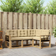 Set di divani da esterno 4 pz Bianco e Beige 3389435