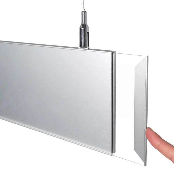 Targa piatta sospesa bifacciale - 15 x 50
