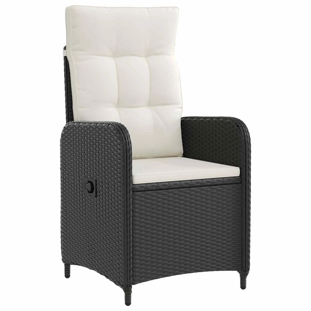 Set da pranzo per esterni 5 pz Nero e Bianco Crema 3422409