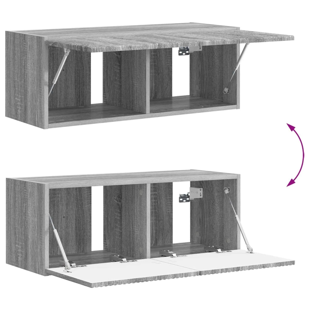 Set mobile TV 3 pz | Armadietto TV | Mobile Porta TV Grigio Sonoma Legno multistrato