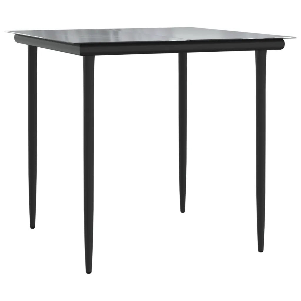 Set da Pranzo da Giardino 3 pz con Cuscini Nero in Polyrattan 3212310