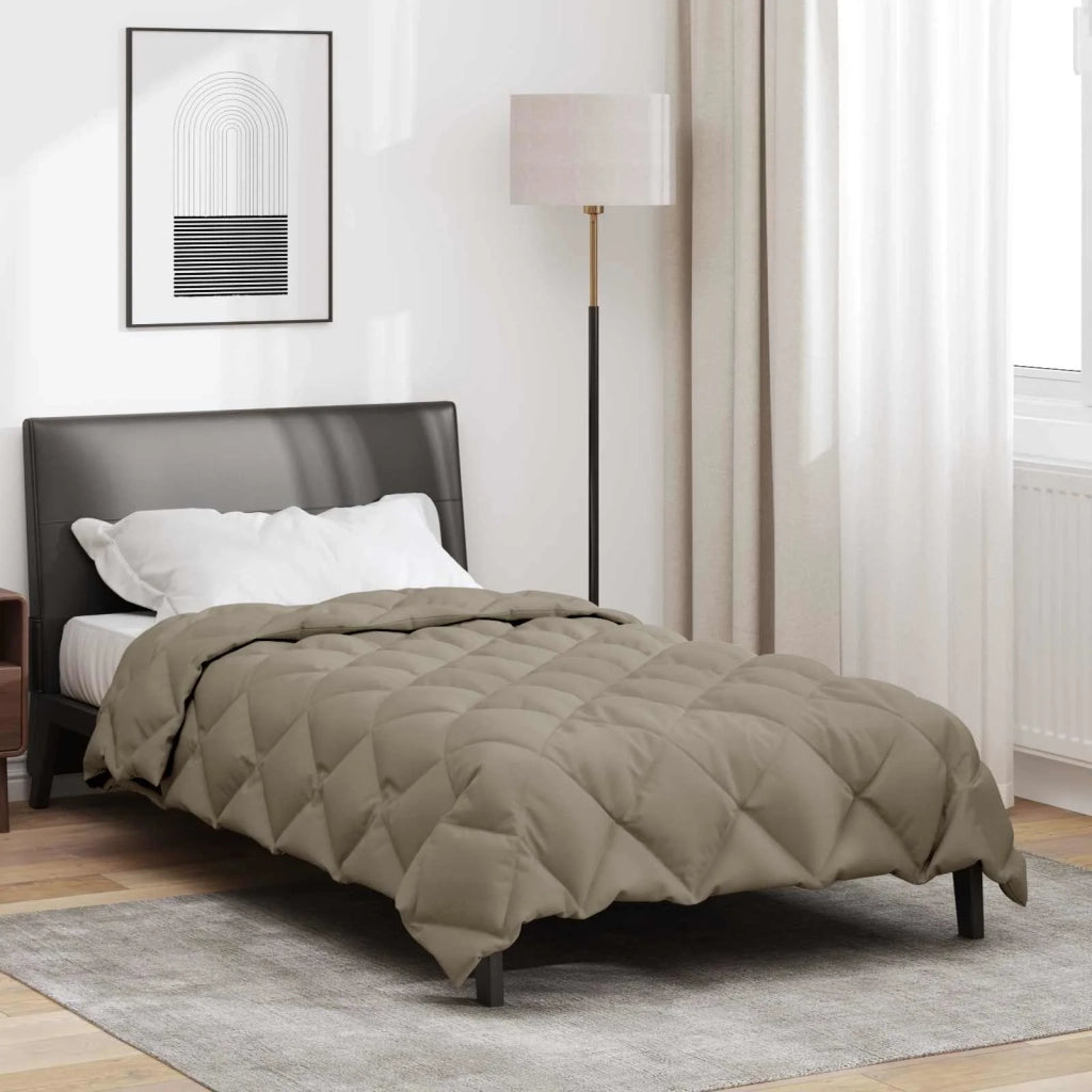 Piumone | Duvet Invernale Grigio chiaro 155 x 220 cm Microfibra