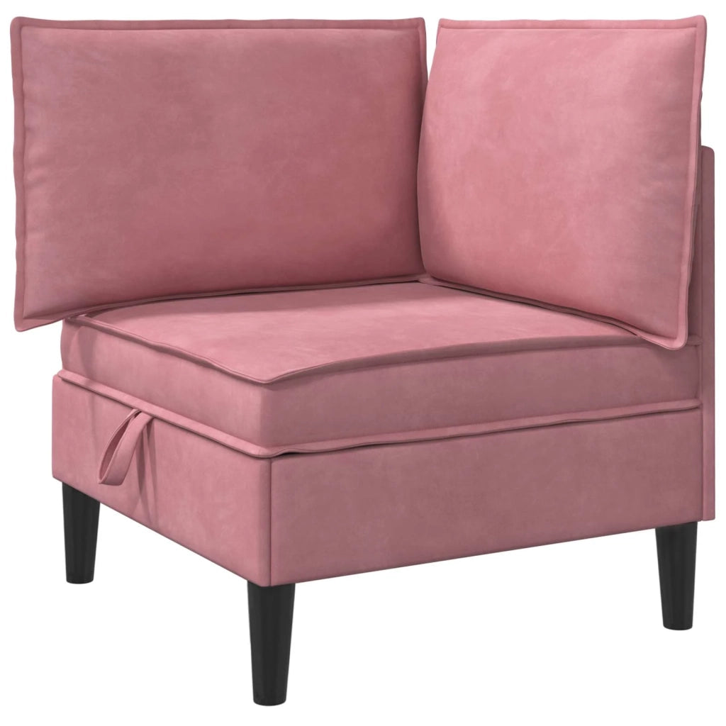 Set di mobili per il soggiorno con cuscino 6 pcs Rosa Velluto 3413747