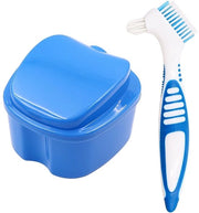 Set di pulizia per protesi dentali - Scatola per protesi dentale/Cassetto di conservazione - Setola - Spazzola di pulizia - Pulizia da viaggio - Materiale PP di alta qualità - Protesi dentale