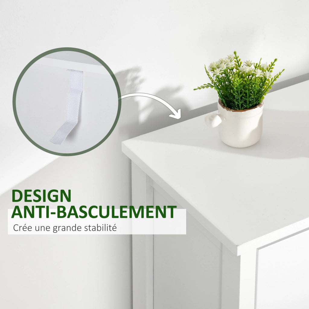 Cassettiera 5 cassetti multicolore ¨C Xylo ¨C maniglie metallo conchiglia MDF 45x30x95cm