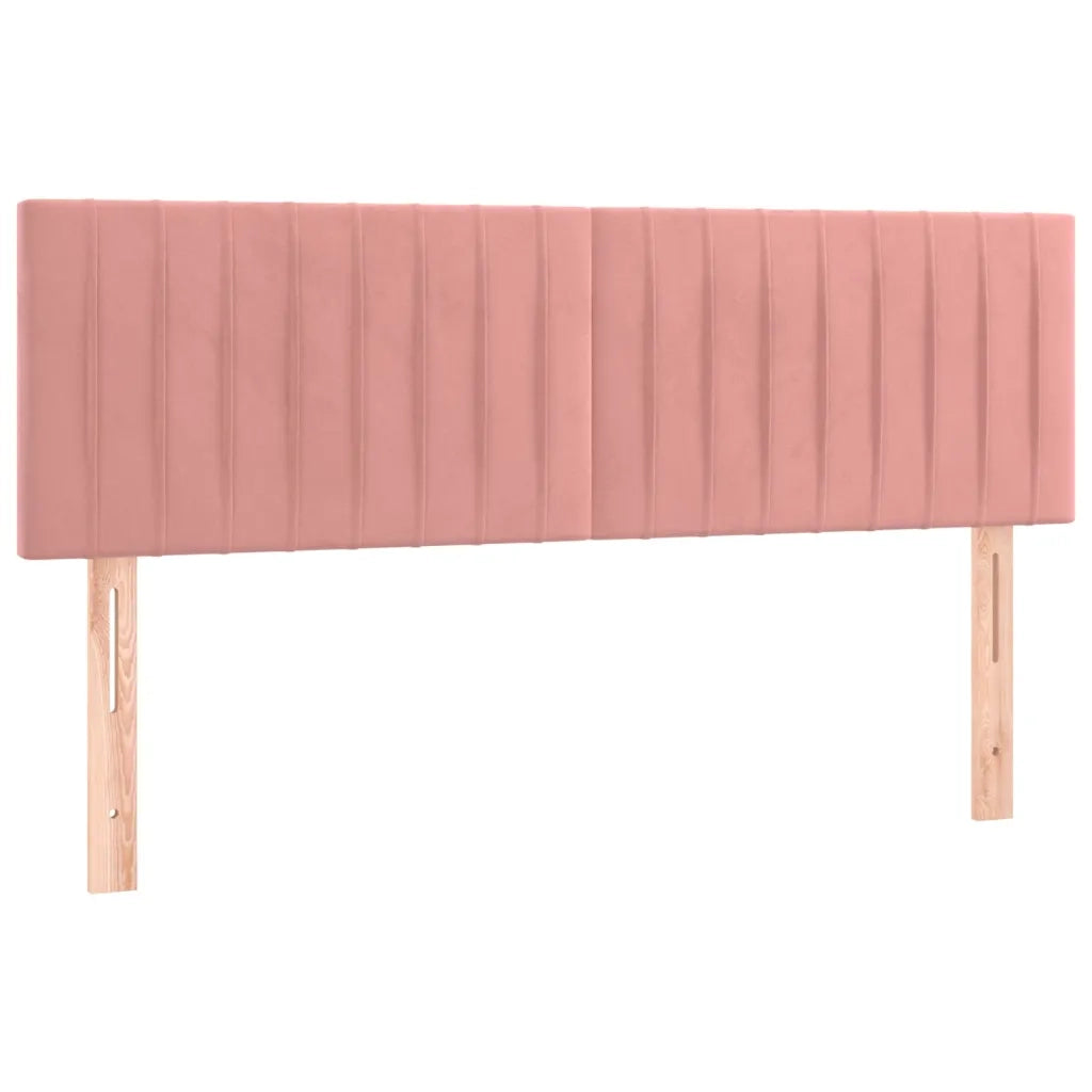 Giroletto a Molle con Materasso Rosa 140x200 cm in Velluto