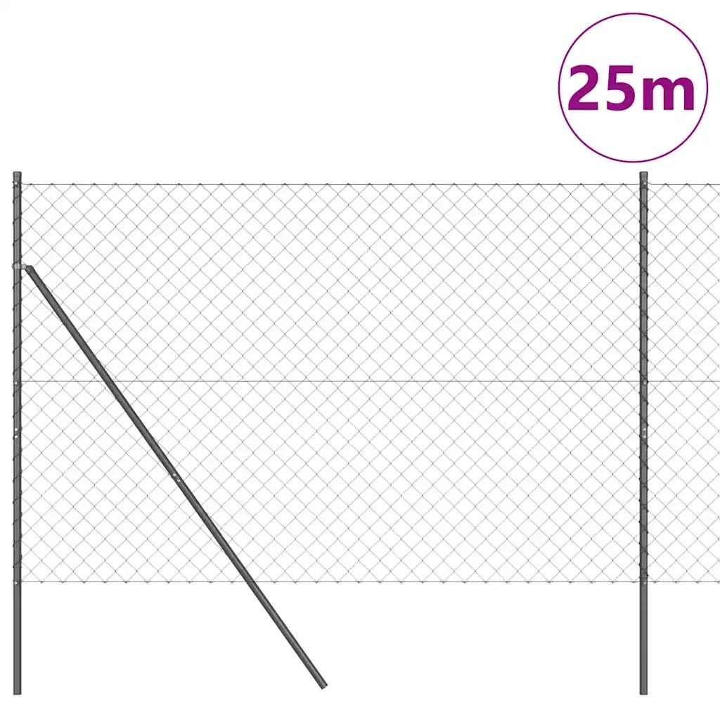 Palo della recinzione Grigio 25 x 1,5 m (mesh 60 x 60 mm)