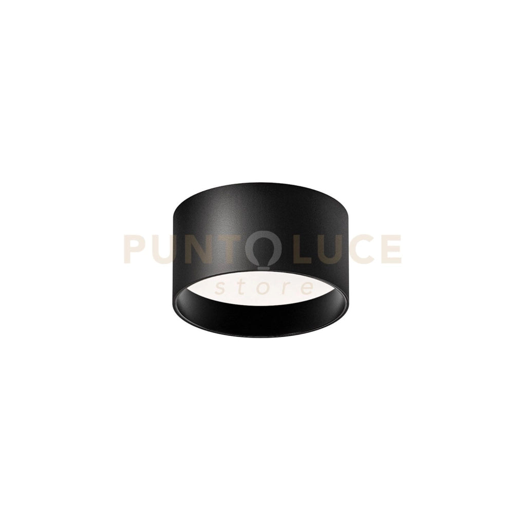 GPL333C- FARETTO LED  IN ALLUMINIO NERO SATINATO 3000K 937LM 12W D.12CM