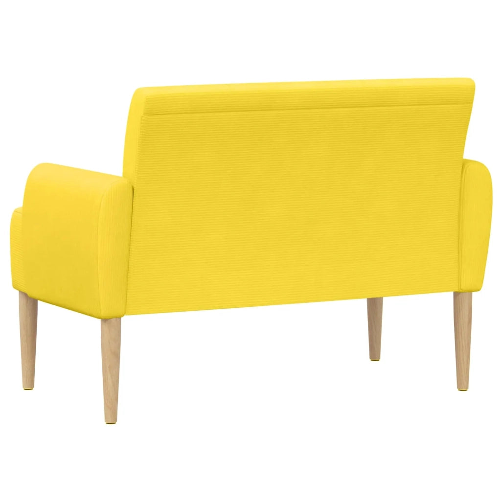 Loveseat con bottoni imbottiti Giallo Chiaro 116 x 67 x 81 cm 42041794