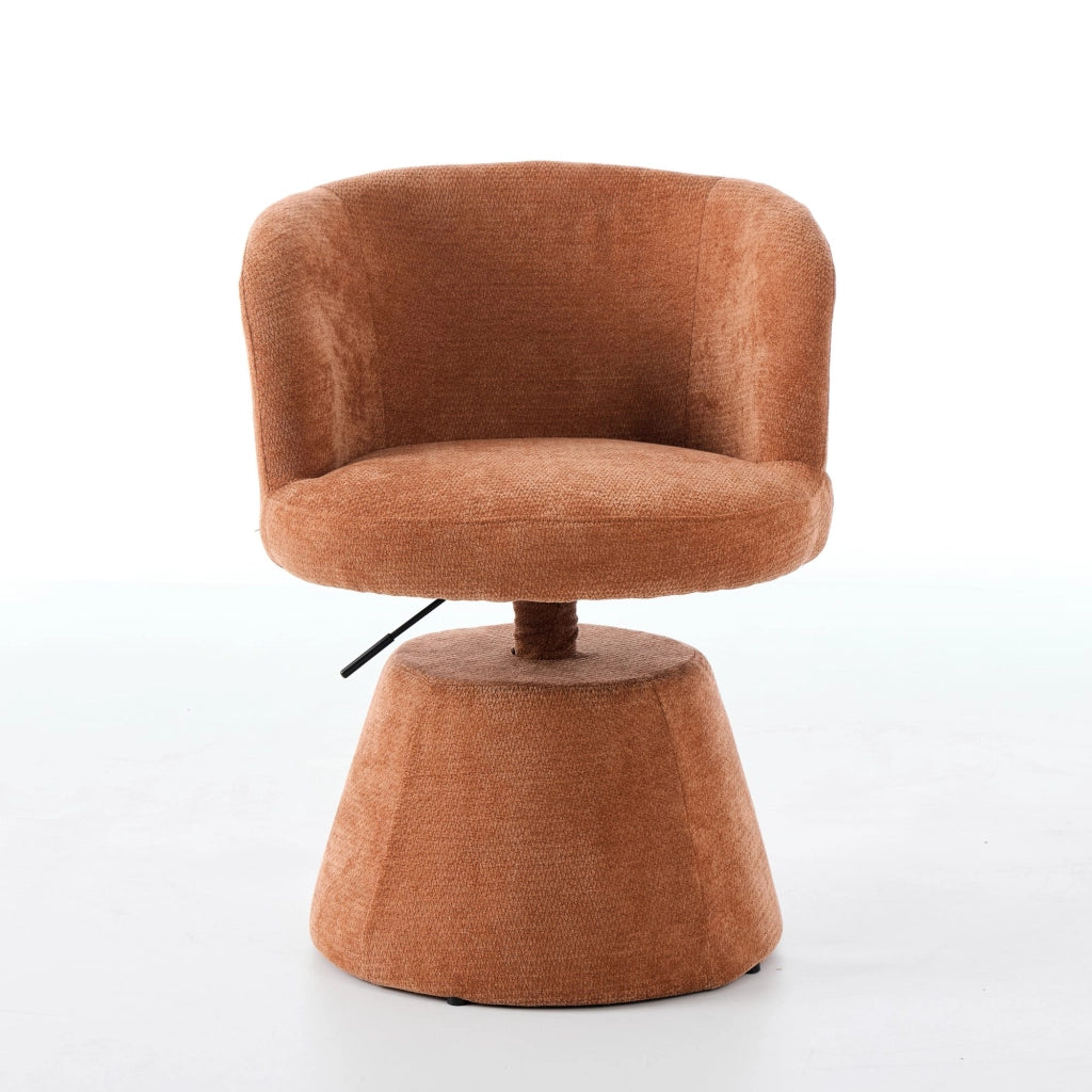 Sgabello da bar girevole a 360¡ã regolabile in altezza, sedia da pranzo rotonda moderna rivestita in ciniglia, sedia ergonomica di design per camera da