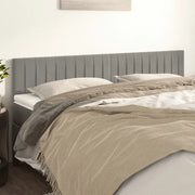 Testiera 2 pz-Set di 2 Testata-Testiera Decorativa Grigio Chiaro 90x5x78/88 cm in Velluto 572119