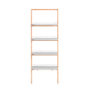 SoBuy Libreria multifunzionale Scaffale a scala con 4 ripiani Scaffale da parete Portaoggetti salvaspazio Grigio 65x39x169 cm HSTR02-HG