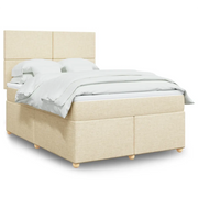 Giroletto a Molle con Materasso Crema 140x19 cm in Tessuto 3291273