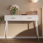 TOELETTA/SCRIVANIA 100x40x76 cm Bianca con 2 cassetti in MDF