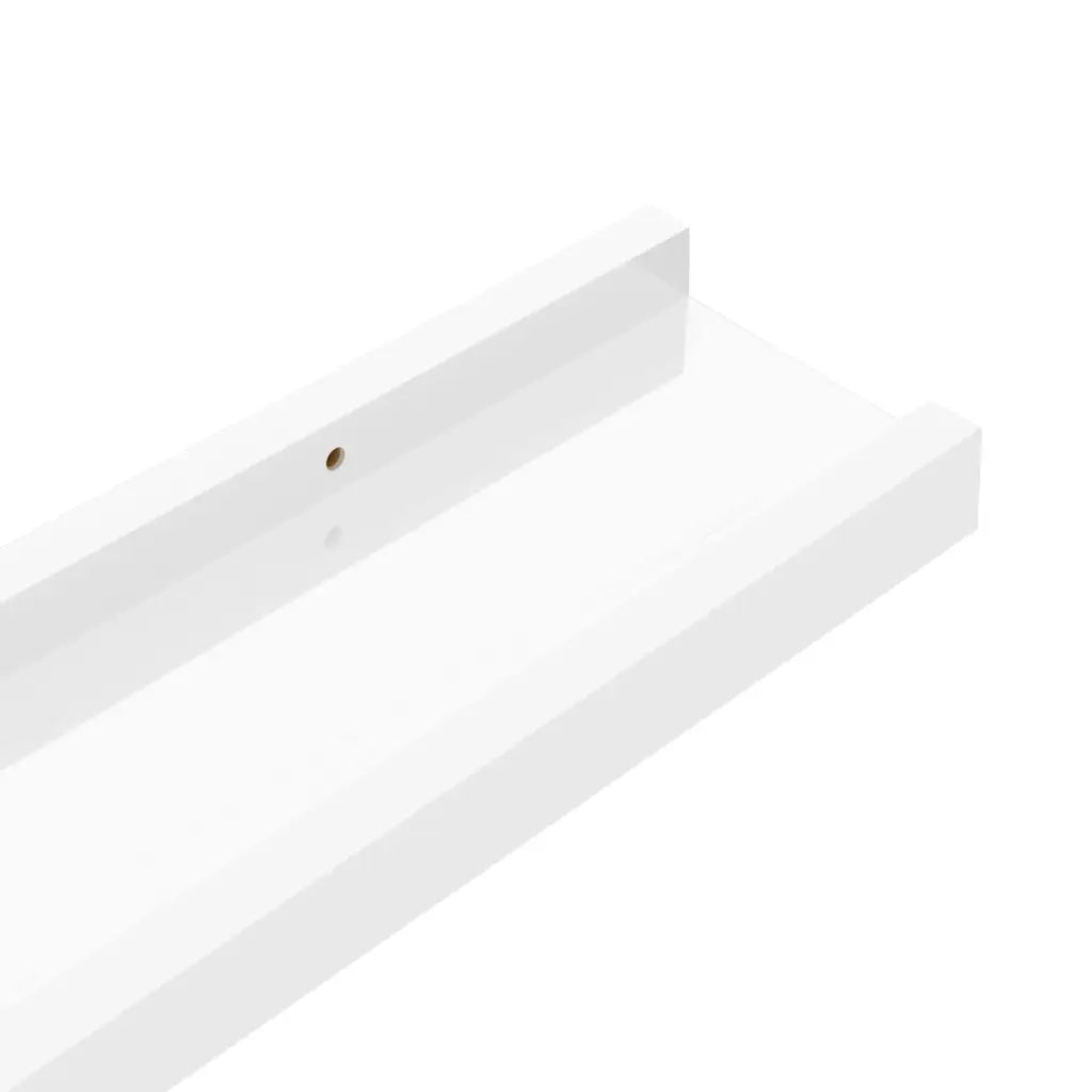 Mensole da Parete 2 pz Bianco Lucido 40x9x3 cm 326648