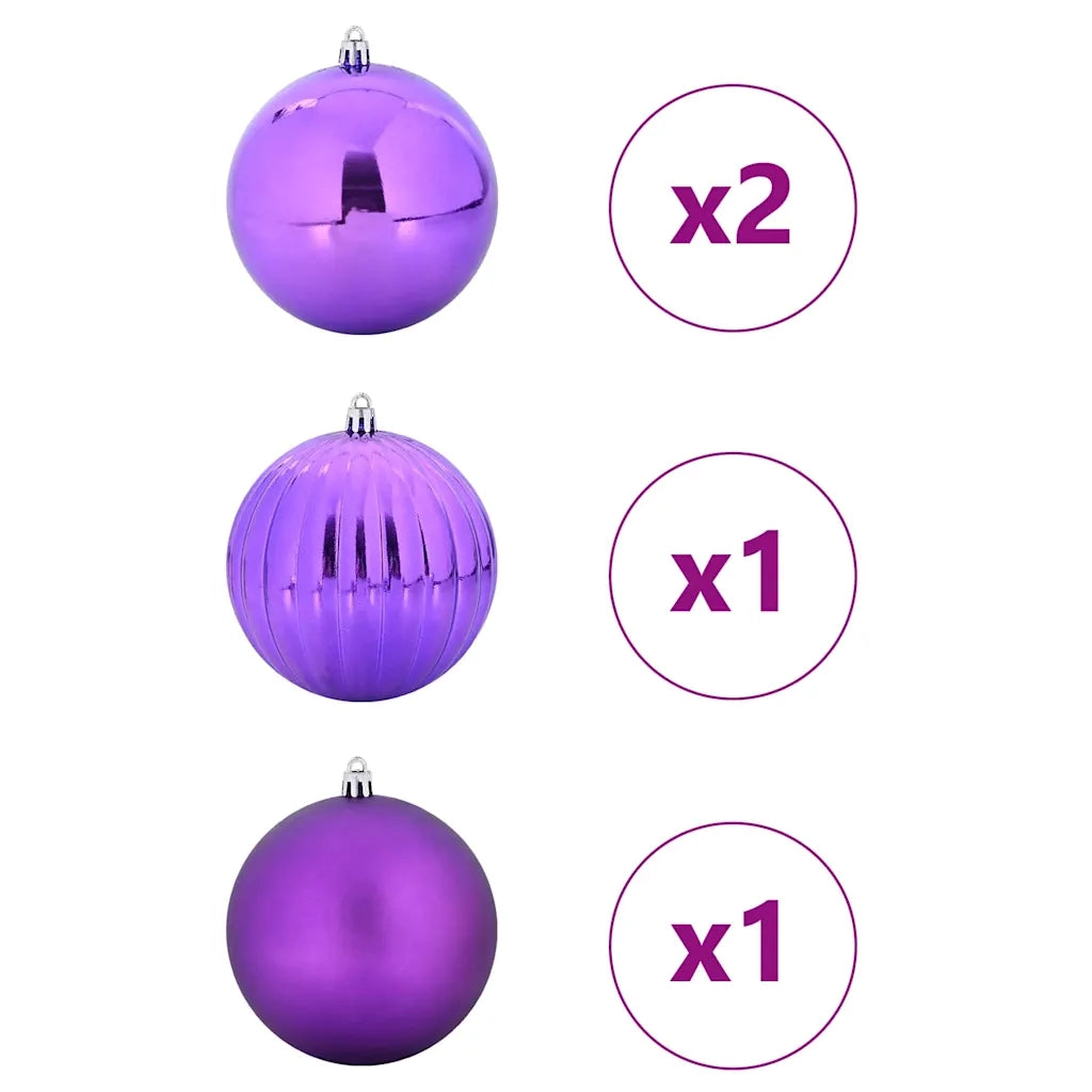 Set di palline di Natale XXL 4 pcs Lillà Plastica 42018879