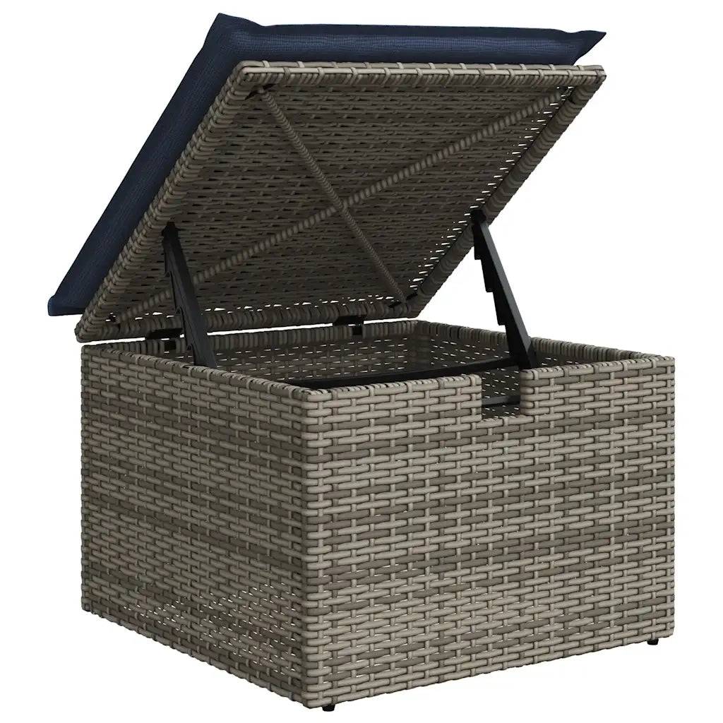 Set Divano da Giardino 5 pz | Set Salotto da Giardino con Cuscini Grigio in Polyrattan