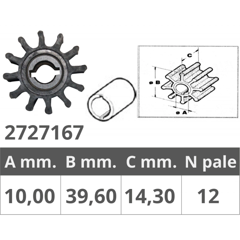 GIRANTE POMPE VOLVO 3555413-8 IMPELLER VOLVO PUMP 3555413-8