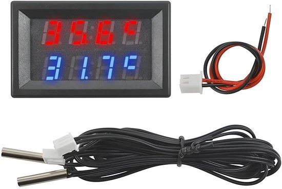 Termometro Digitale con Display - Sensore di Temperatura Acquaparato - Precisione ± 1°C - Intervallo di Misura -50°C a 110°C - Compattibile e Leggero - Facile da Installare - Termometro Digitale
