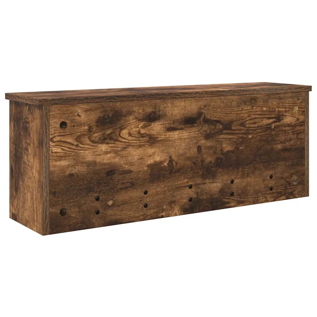Appendiabiti a muro con lo scaffale Rovere fumé 80 x 20 x 30 cm 874343