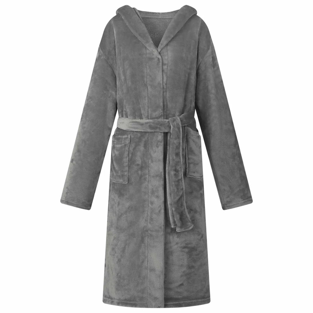 Accappatoio con Cappuccio Grigio scuro s Flanella CFW5494393