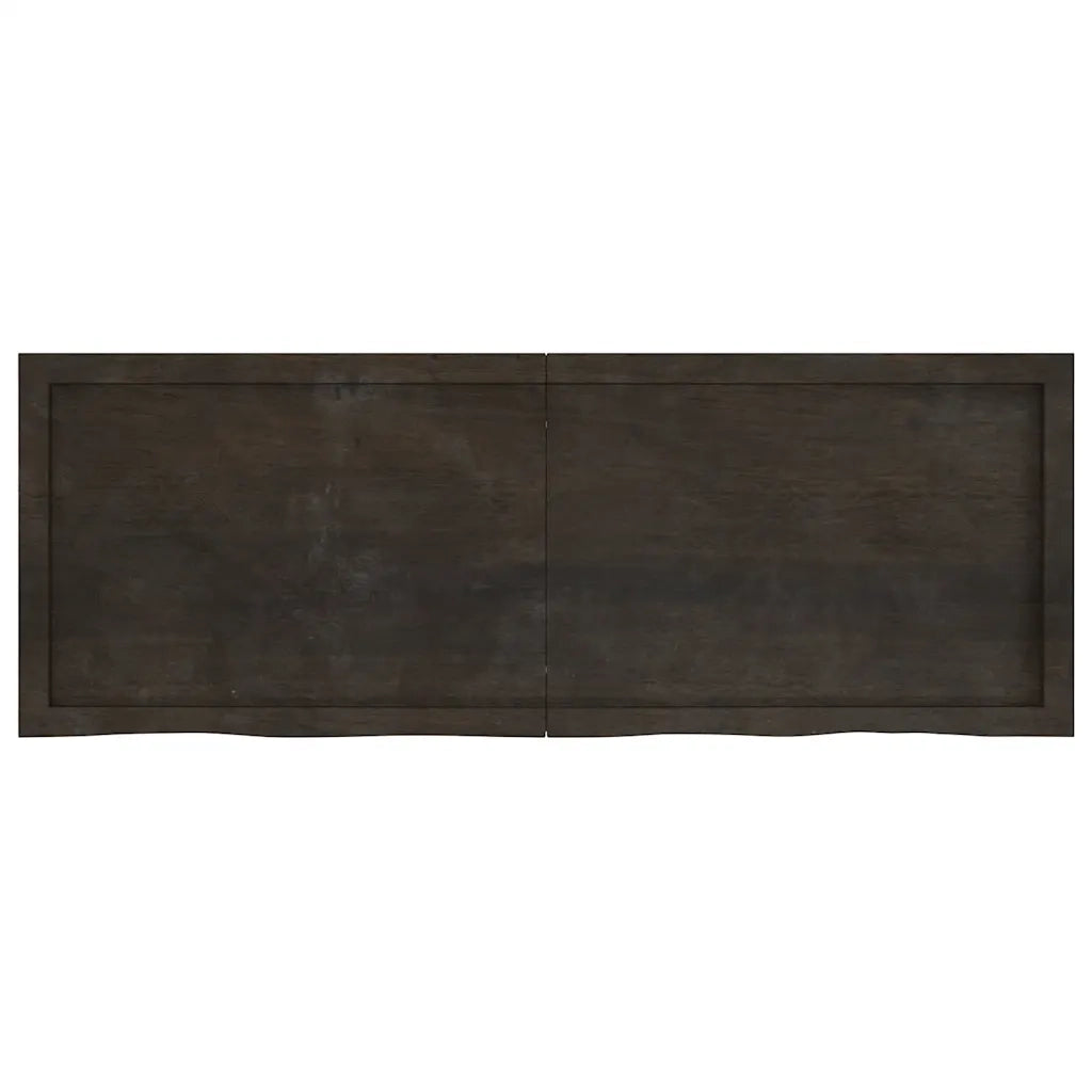 Ripiano Marrone Scuro 140x50x(2-4) cm Massello Rovere Trattato 363824