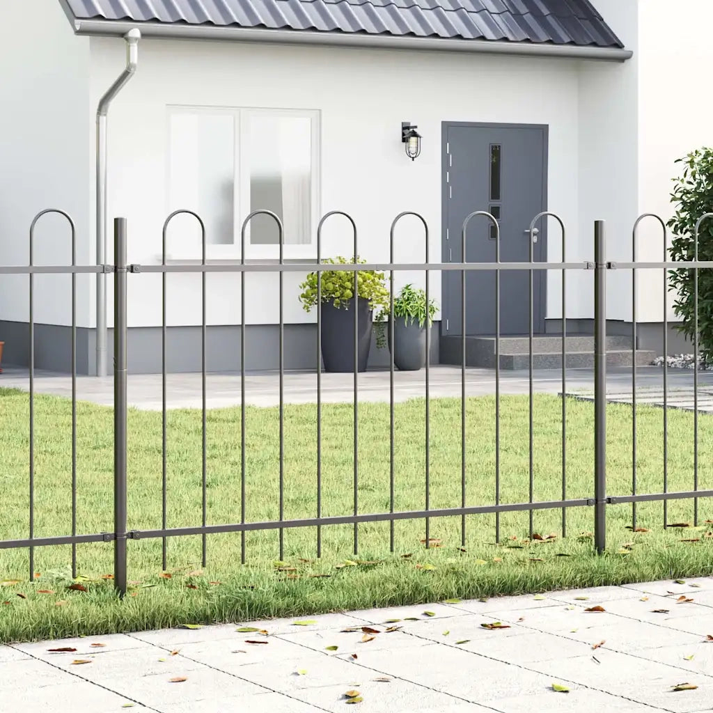 Recinzione per Giardino 9 pcs Grigio 15,3 x 1 m 3334175
