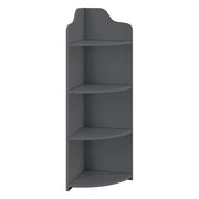 Scaffale Angolare Bjurholm a 4 Ripiani Aperti 90 x 28 x 28 cm - Grigio Scuro [en.casa]
