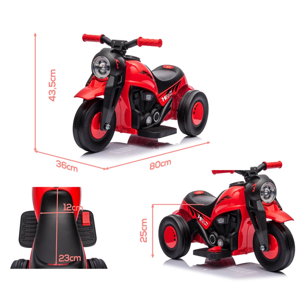 Moto Elettrica Bambini 6V ¨C Xylo ¨C Con Musica e Bolle, 2,5-3 km/h, 2-5 Anni