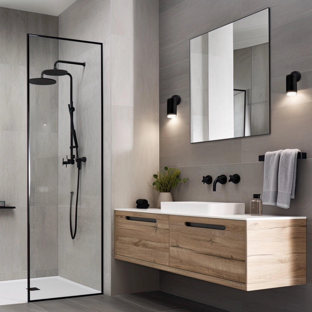 Faretto parete/soffitto 1 luce TURYN nero GU10 orientabile IP44