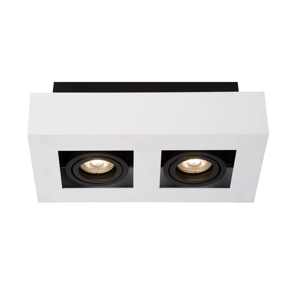Plafoniera spot Italux Casemiro 2xGU10 bianco/nero