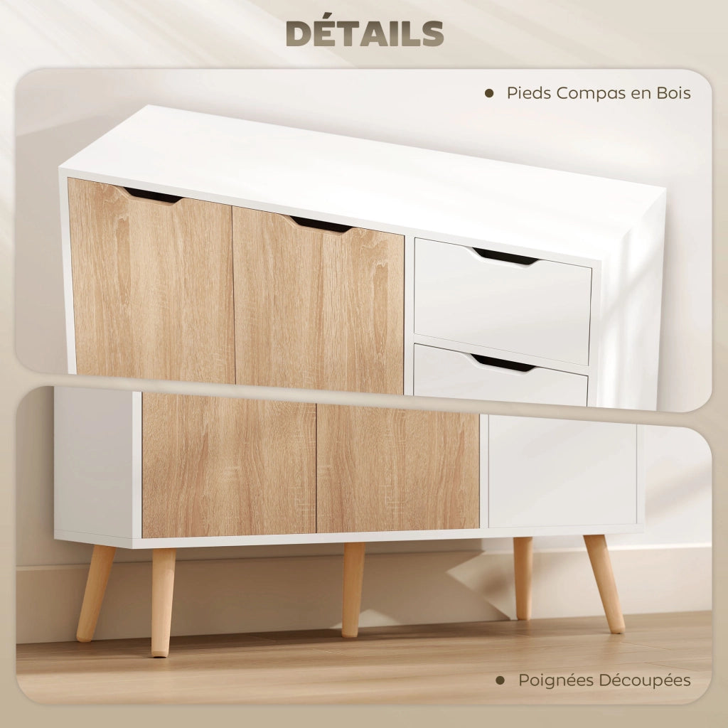 Credenza ¨C Minimal ¨C bianco quercia chiaro