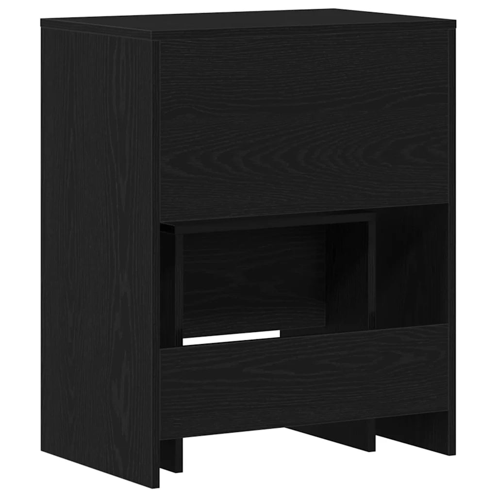 Tavolo da Trucco Rovere nero 60 x 40 x 75 cm Legno multistrato 868872