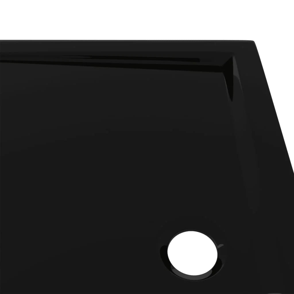 Piatto doccia base doccia piatto doccia bagno WC cabina doccia casa interno rettangolare ABS nero 70 x 90 cm 02_0001955